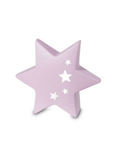 Baby urn star pink with white stars