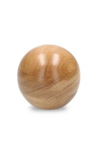 Small cremation ashes urn oak natural