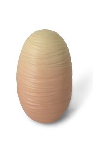 Handmade Urn for Ashes 'Cocoon' orange yellow