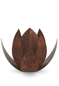 Bronze Lotus cremation urn for ashes