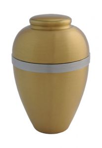 Brass keepsake urn satin with ring