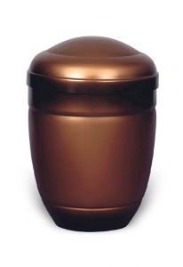 Bronze coloured steel cremation ashes urn