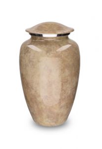 Cremation urn for ashes 'Elegance' beige nature stone look