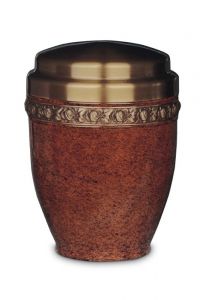 Cremation urn made from steel brown