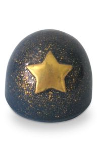 Handmade keepsake cremation ashes urn 'Golden Star'
