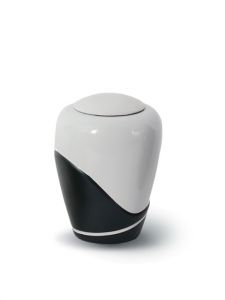 Fibreglass cremation ash keepsake urn 'Glossy' white