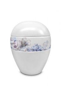 Porcelain keepsake urn 'Blue flowers'