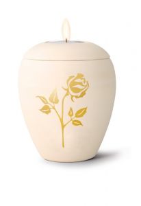 Candle holder mini urn 'Rose branch'
