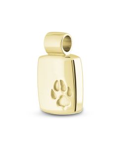Ashes pendant with pawprint (14 krt. yellow gold)