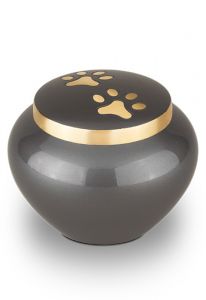 Pet urn with golden pawprints | Small
