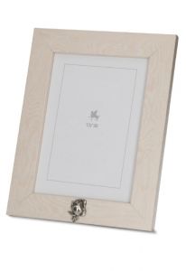 Photo frame urn with small rose for ashes