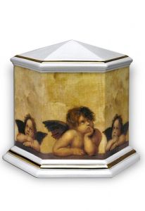 Funeral urn porcelain 'Angel'