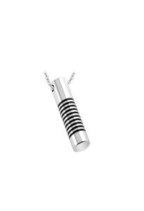 Stainless steel ashes pendant 'Tube' large