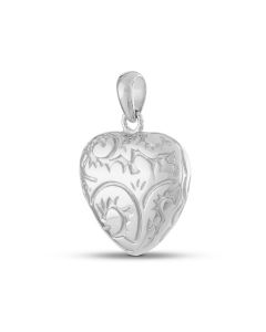 Ashes pendant glossy heart (baroque)
