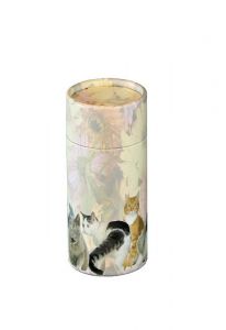 Ashes scattering tube urn for cats