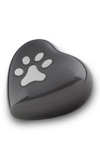 Pet urn heart with pawprint