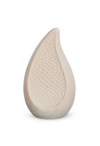 Wooden Urn for Ashes Drop natural lime