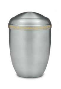Grey ashes urn made from steel