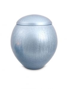 Crystal glass cremation urn Blue Frost