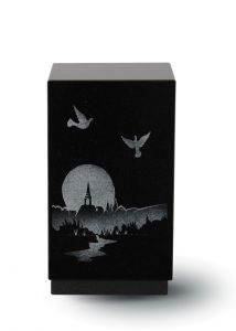 Granit cremation ash urn 'Night landscape' | weather resistant