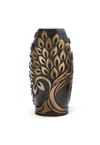 Bronze cremation ashes urn 'Leaves falling'