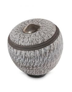 Ceramic cremation urn for ashes 'Carbon Grey'