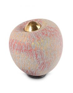 Ceramic urn for ashes 'Rainbow Red'