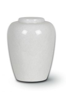 Albaster cremation ash urn 'Dorus' for inhome