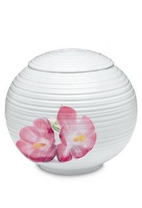 Cremation ashes urn porcelain 'Flower'