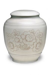 Funeral urn porcelain 'Flowers'