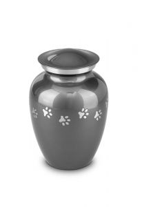Pet cremation ashes urn with pawprints | Small