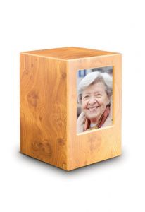 Pine coloured photo frame urn box MDF