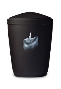 Black metal/steel funeral urn 'Candle Light'