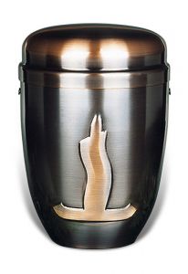Cremation urn made from copper 'Flame'