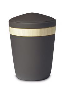 Black metal funeral urn