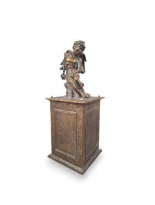 Urn for ashes ‘Angel of Remembrance’ on pedestal in various colours