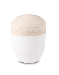 Cremation urn for human ashes 'Horizon' beige