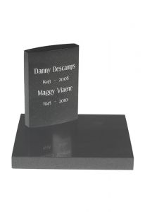 Cremation urn gravestone with rounded column