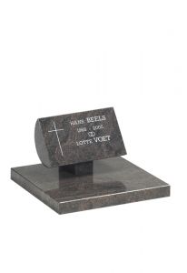 Cremation urn gravestone 'Slanted cylinder'