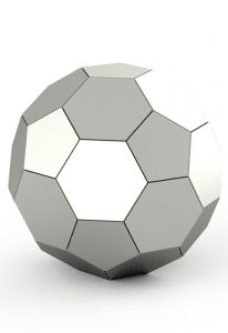 Stainless steel urn Ball 480 soccer urn