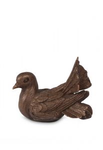 Bronze cremation ashes keepsake urn 'Bird'