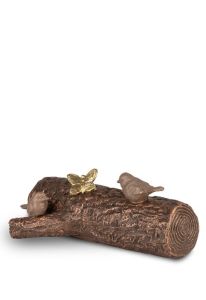 Keepsake urn “Peaceful in Nature” ceramic, bronze finish