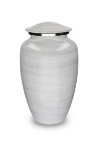 Cremation urn for ashes 'Elegance' white-grey nature stone look