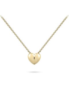Yellow gold plated memorial necklace Heart made from silver