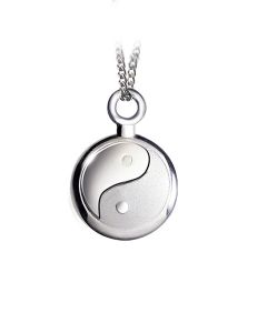 Ash jewel pendant silver Yin Yang
