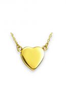 Gold-Plated Stainless Steel Ashes Necklace with Heart - Self-Fill