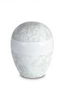 Keepsake urn of porcelain 'Planet' - Marine water relief - green