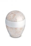 Keepsake urn of porcelain 'Planet' - Pure Gold Stardust