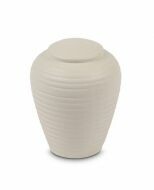 Ceramic Mini Urn for Ashes 'Art for Eternity' White