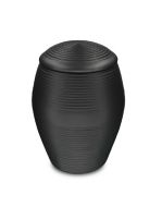 Ceramic urn for ashes 'Memento' satin black